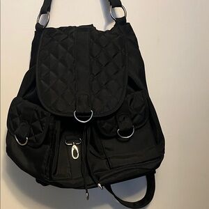 Travelon Black Quilted Convertible Backpack